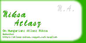 miksa atlasz business card